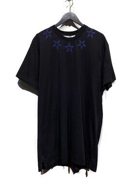 Givenchy Black Columbian Star Embroidered Oversized T-shirt